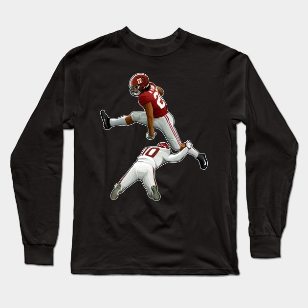 Najee Harris Hurdles Over Patrick Fields Long Sleeve T-Shirt by 40yards